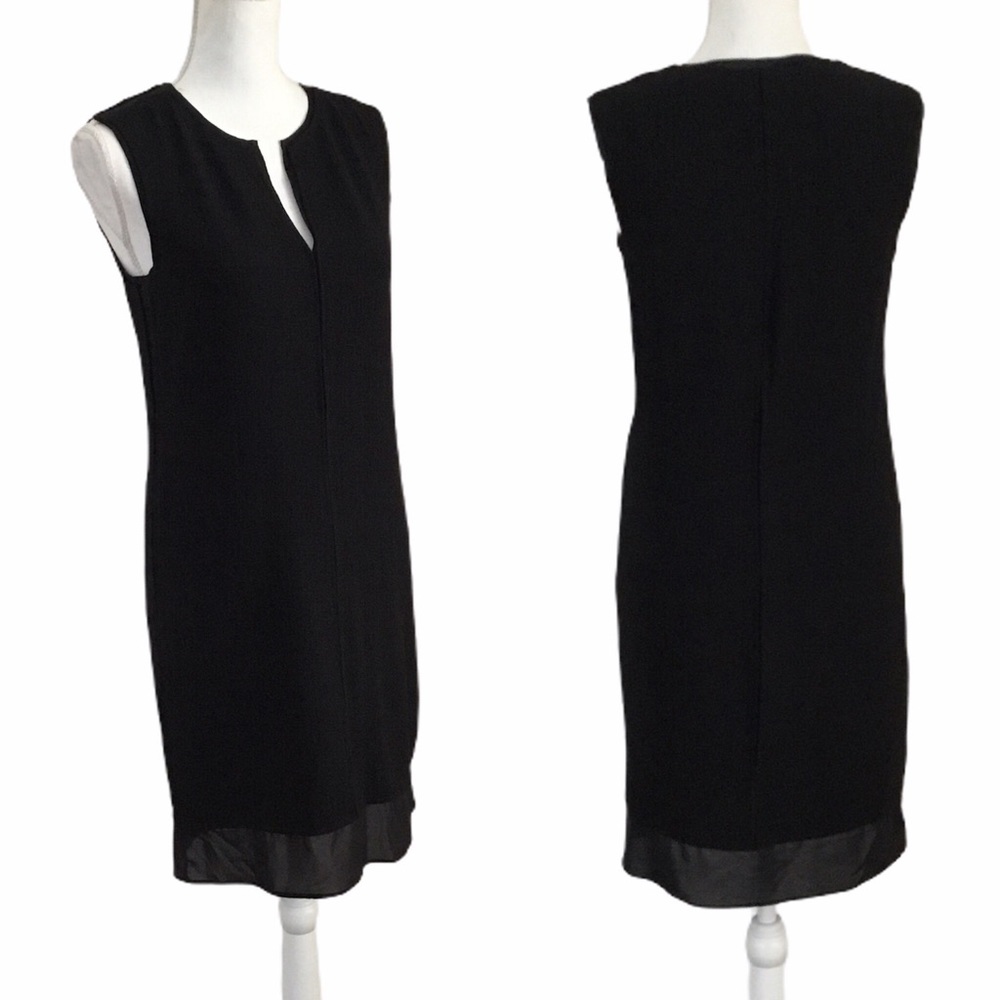 Carmen Marc Valvo Black Sheath Dress Sz XS